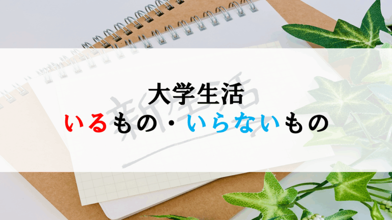 大学生活、いるものいらないもの【2025年度新歓ブログリレー vol.2】