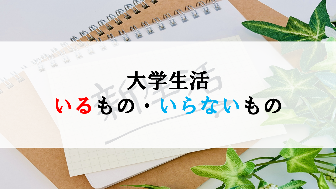 大学生活、いるものいらないもの【2025年度新歓ブログリレー vol.2】